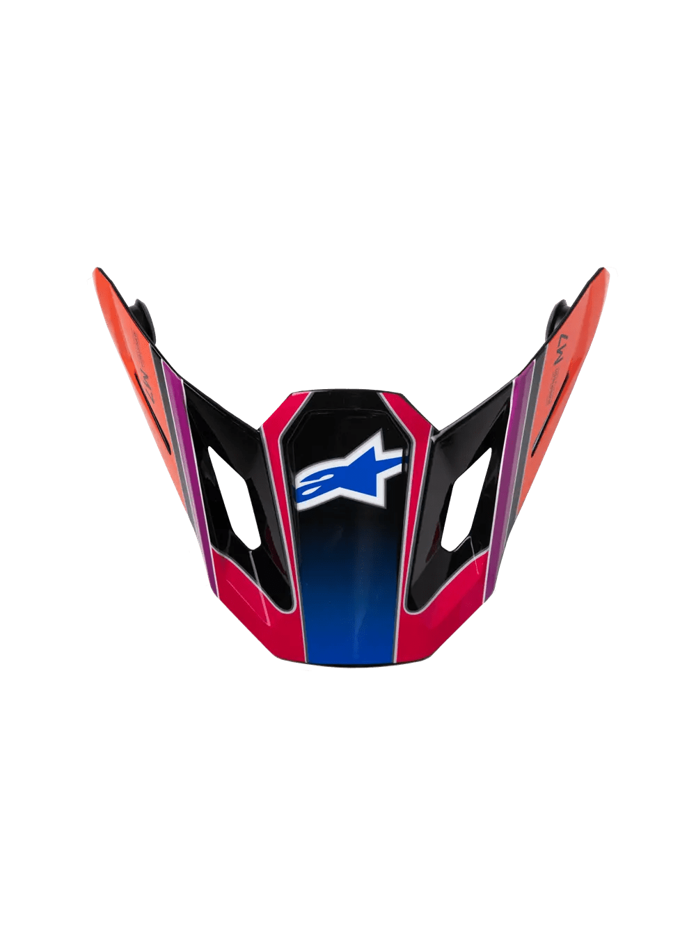 Alpinestars S-M7 ventilación del casco Fuse – Azul, púrpura y rosa brillante - MxProStoreParts