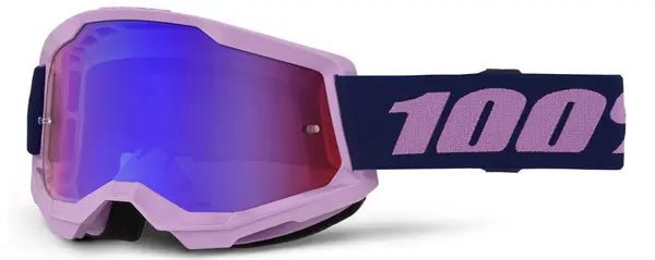 100% Strata 2 Crossbril Púrpura - Lente de espejo rojo/azul (colección 2026) - MxProStoreParts