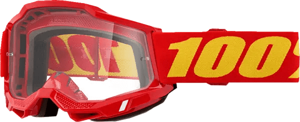 100% Accuri 2 crossbril rood/geel – heldere lens - MxProStoreParts