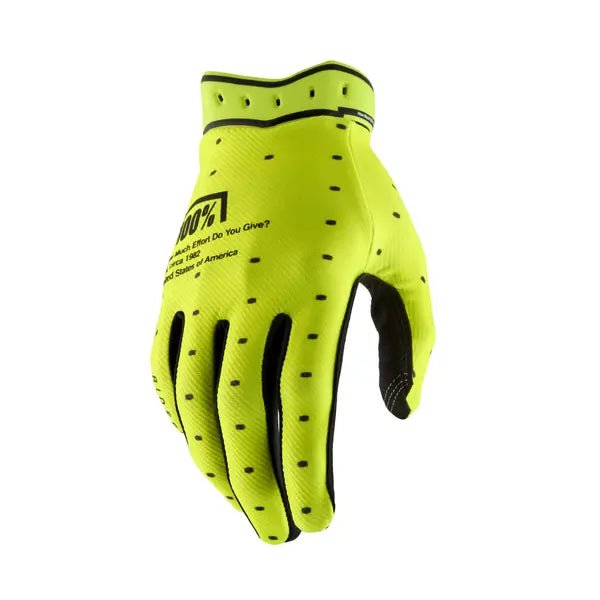 100% Ridefit crosshandschoenen fluor geel - MxProStoreParts