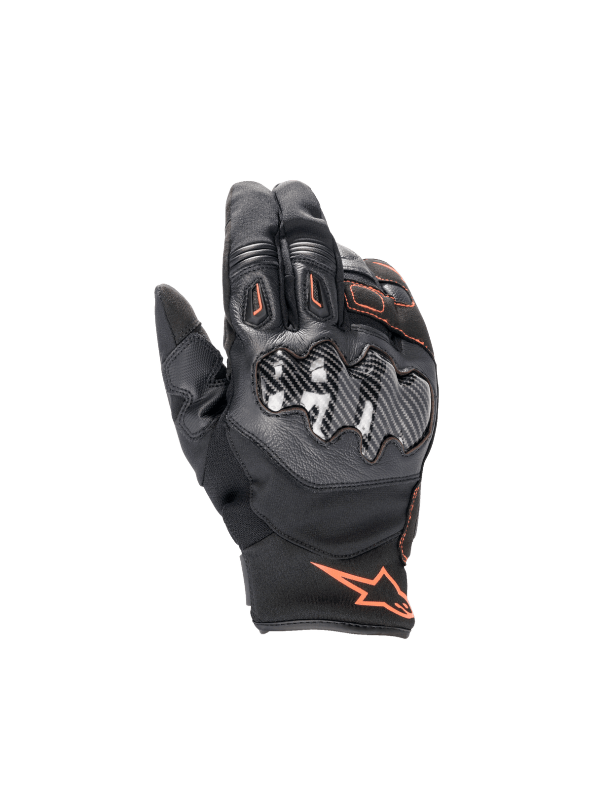 Alpinestars Glove SMX-1 Waterproof Black/Red Fluo - MxProStoreParts