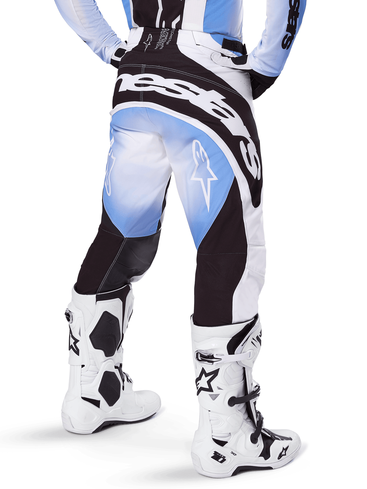 Alpinestars Pantalon de motocross Techstar Melt aéré Noir et Bleu - MxProStoreParts