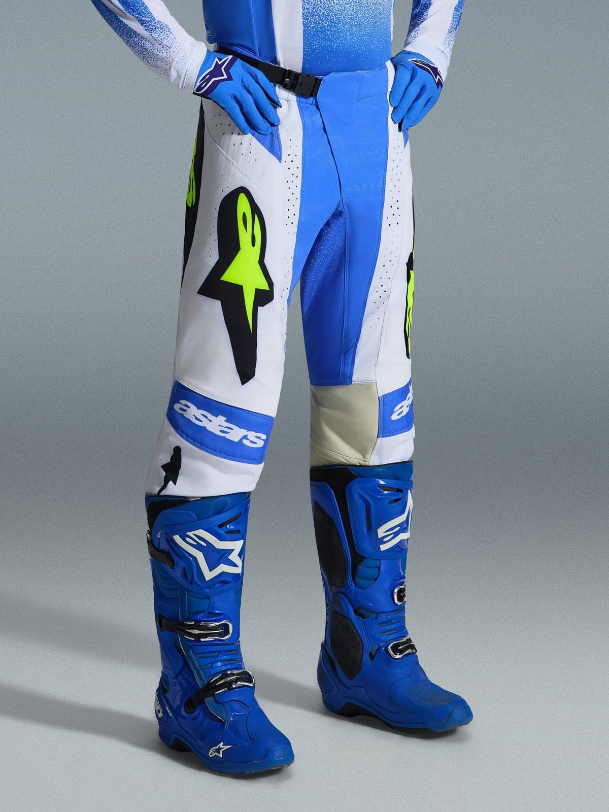 Alpinestars Techstar Knif Pants UCLA Bleu Noir Jaune Fluo - MxProStoreParts