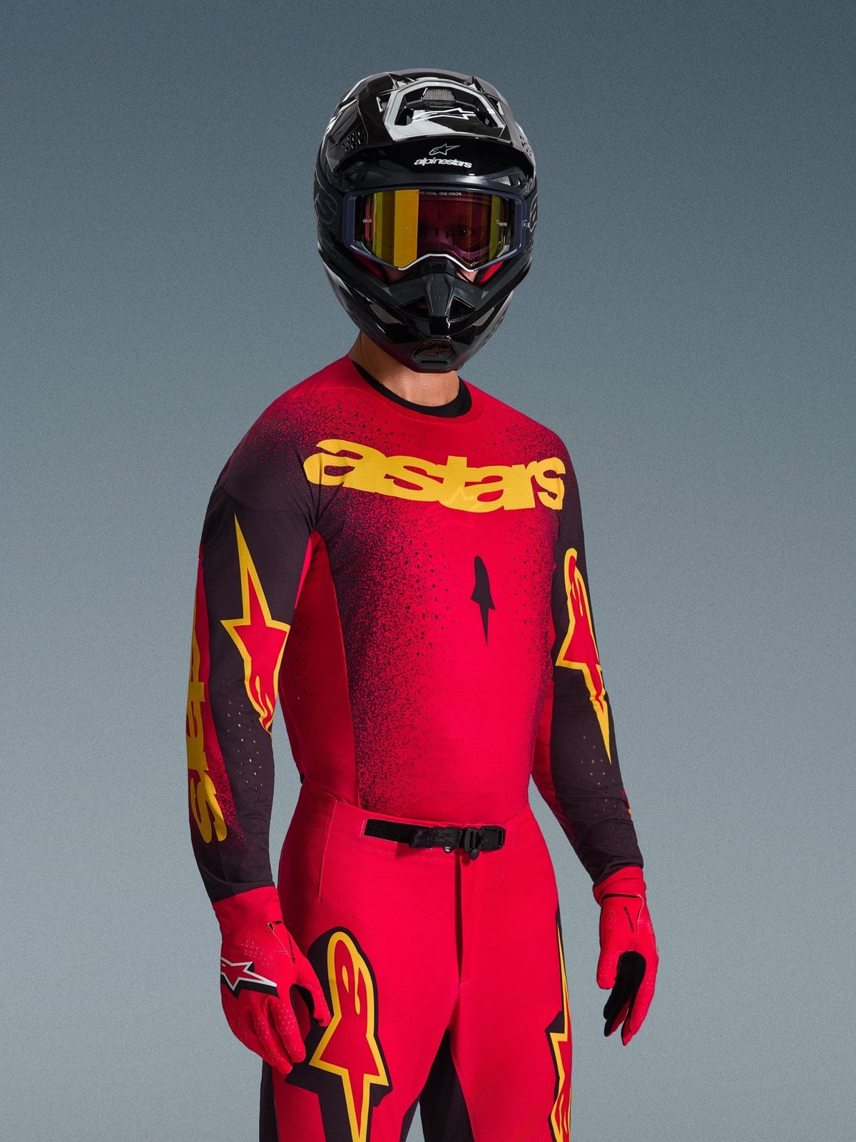 Alpinestars Supertech Scenz Camiseta 2026 Rojo Negro Amarillo - MxProStoreParts