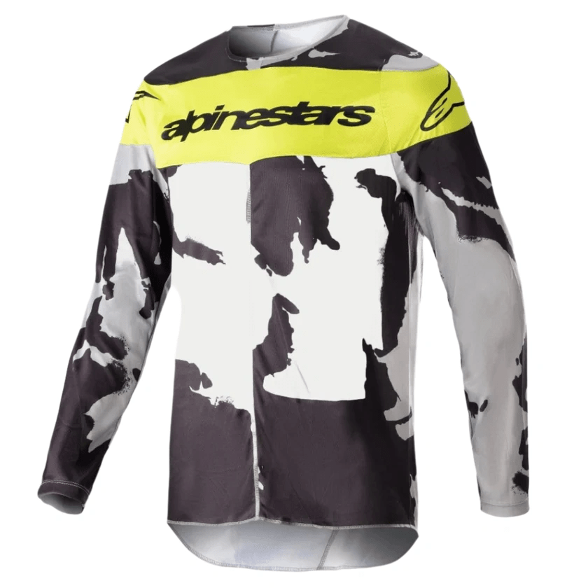 Alpinestars 2023 Racer Tactical Adult Cross Shirt Yellow / Camo - MxProStoreParts