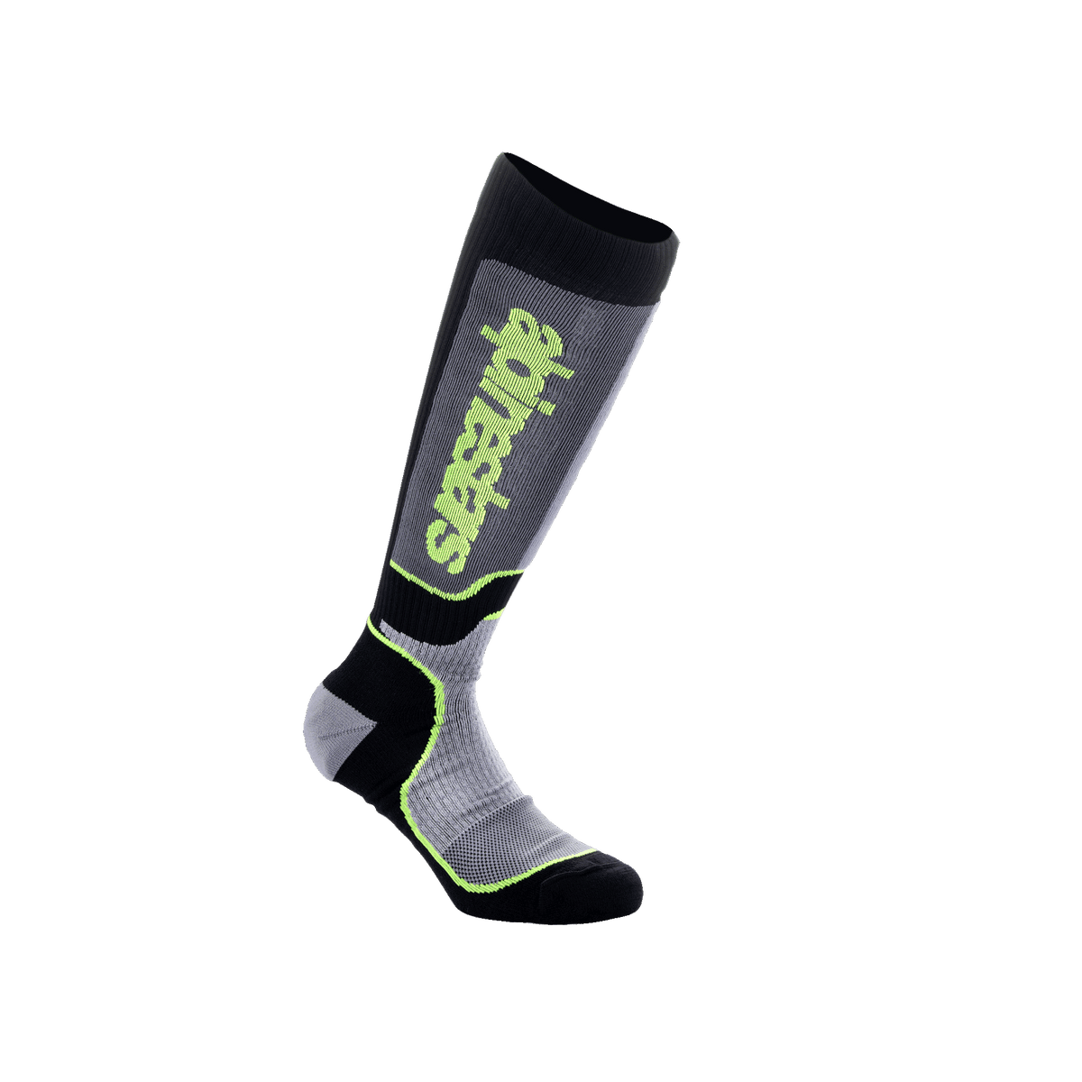 Alpinestars MX Plus Medias Dryarn® Talla M/L Negro Gris Flúor - MxProStoreParts