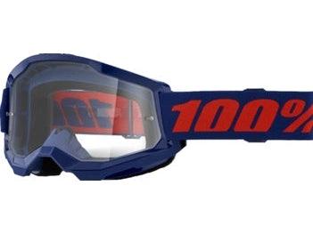 100% Strata 2 Crossbril azul marino - lente clara (colección 2026) - MxProStoreParts