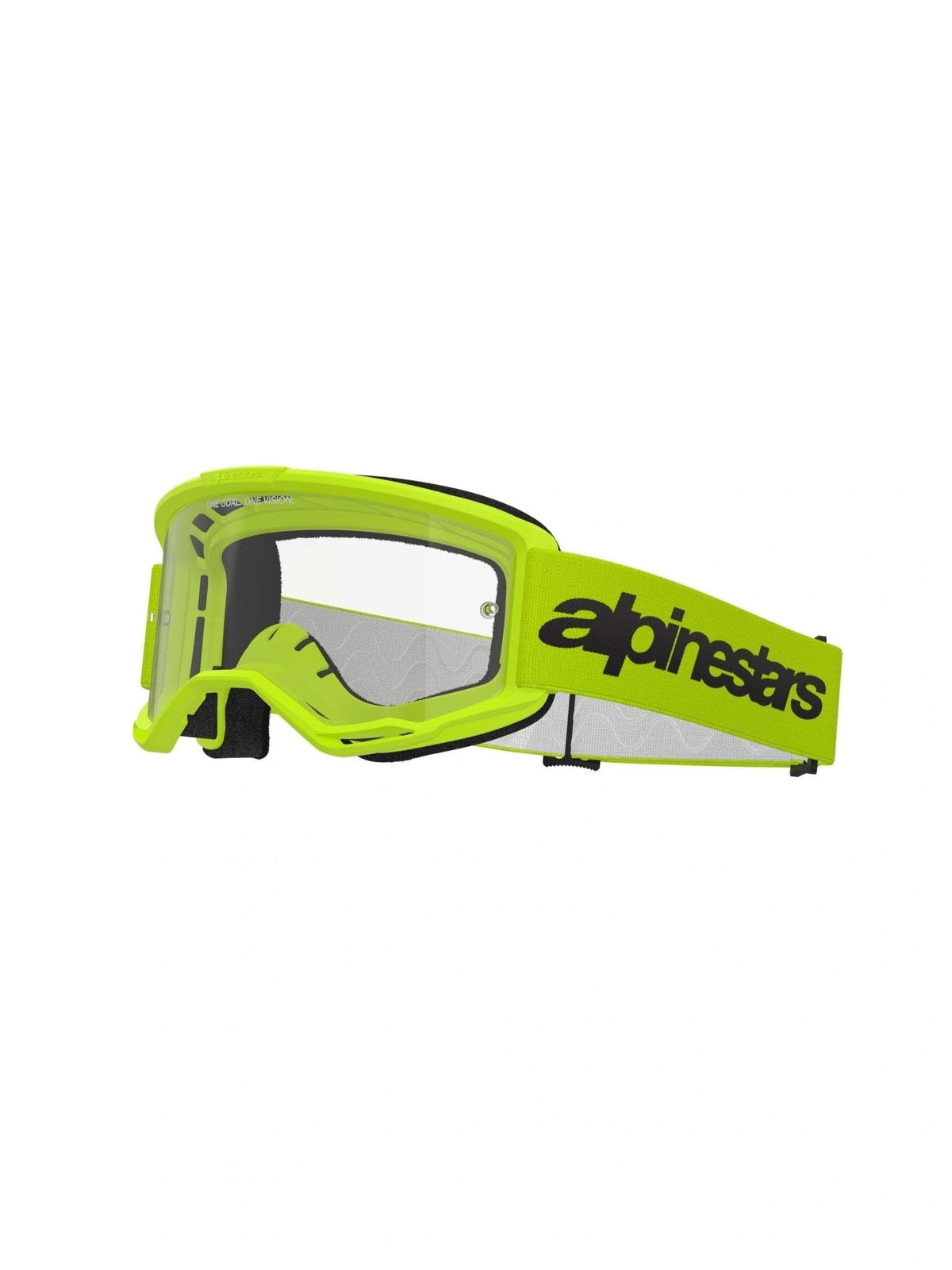 Alpinestars Brille Vision 3 WORDMARK Gelb Fluo Klar CrossBrill - MxProStoreParts