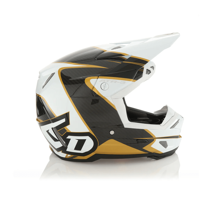 6D ATR-3Y Casco Cross Juventud Wave Gloss Blanco Oro - MxProStoreParts