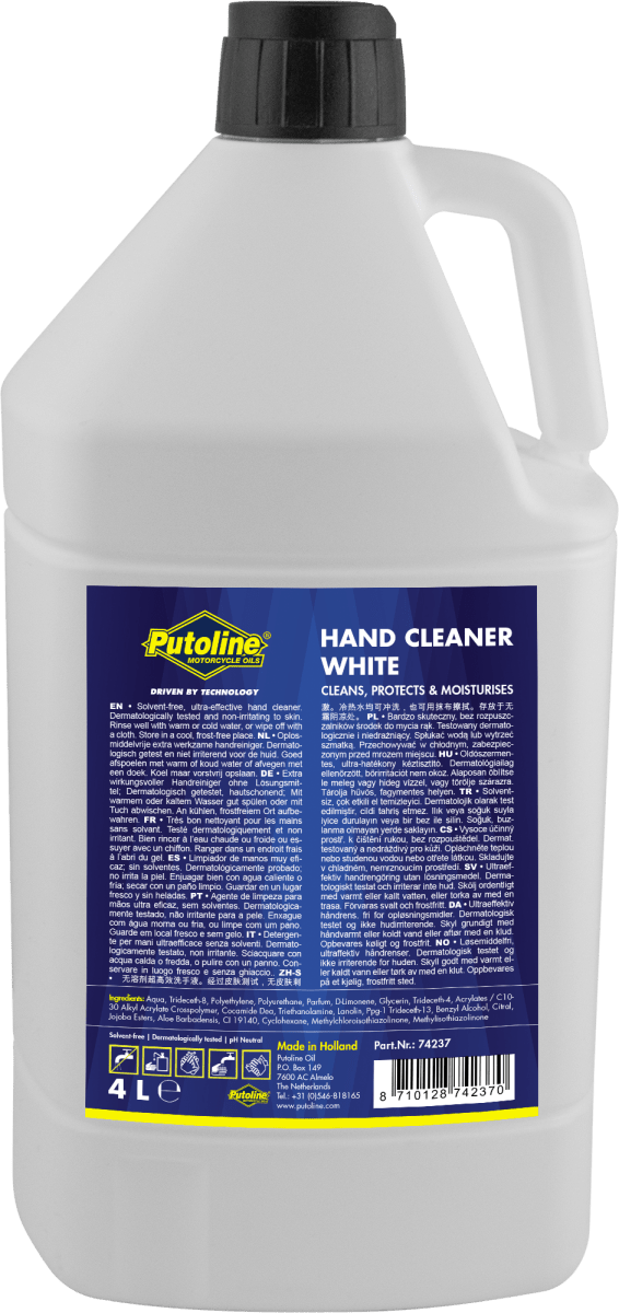 Putoline HAND CLEANER CARTRIDGE WHITE 4L FITS WITH DISPENSER 74212 - MxProStoreParts