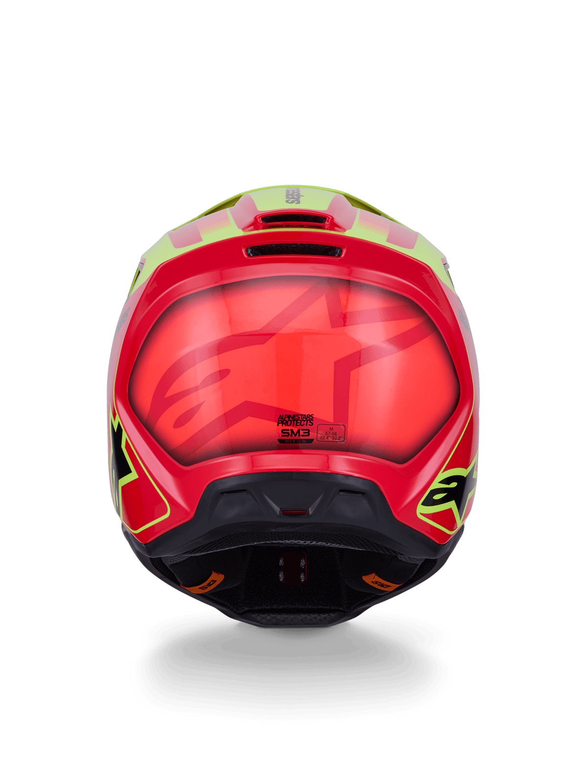 Alpinestars S-M3 Fray Helmet ECE 22.06 Fluo Black Glossy - MxProStoreParts