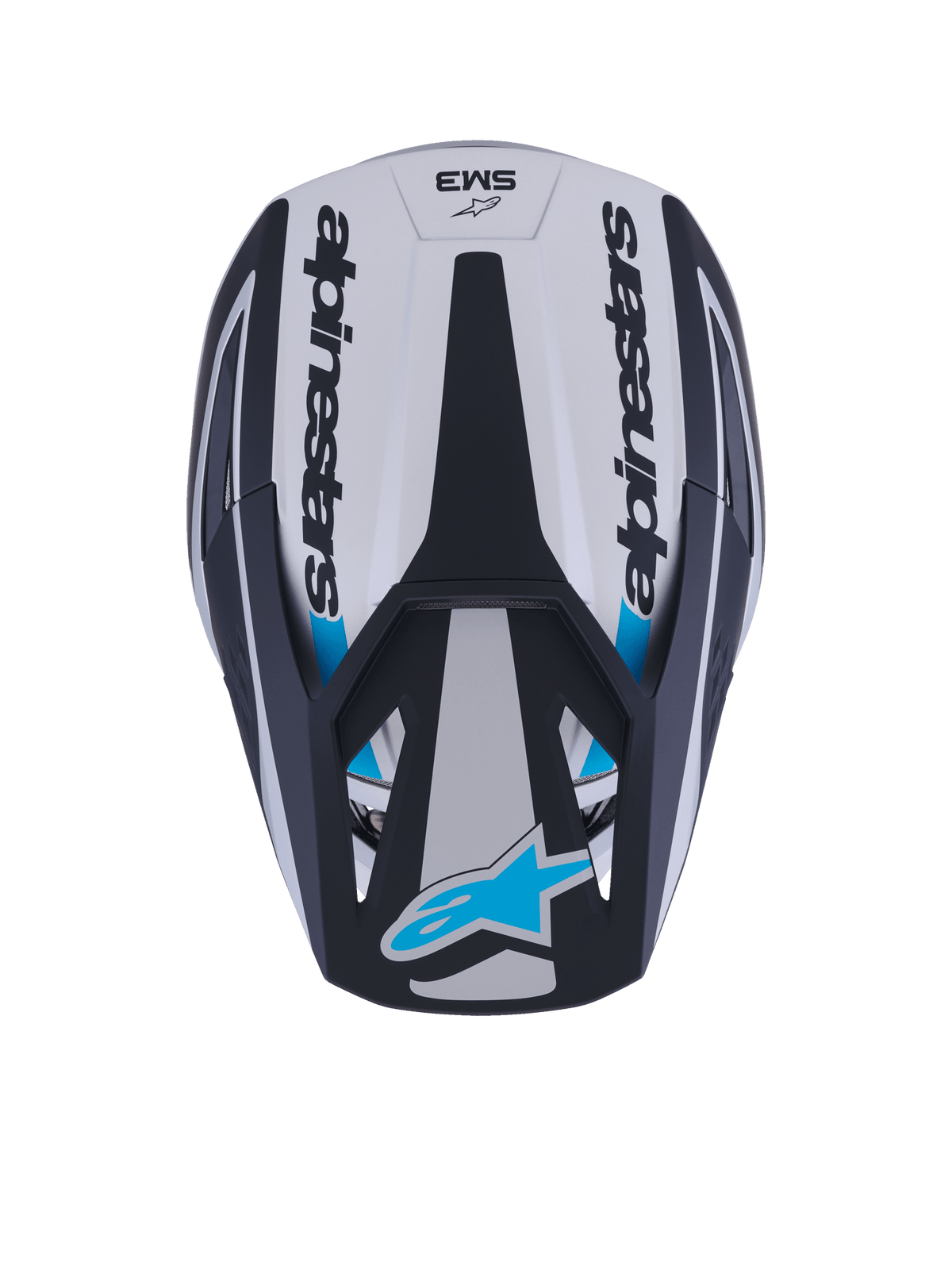 Alpinestars S-M3 Heat Casco ECE 22.06 Plata Azul Negro Mate - MxProStoreParts