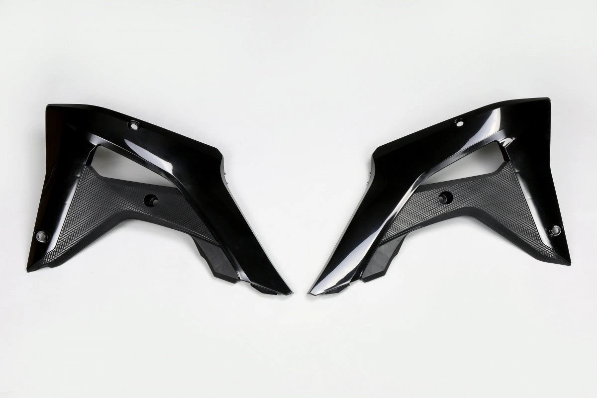 UFO Tapas de Radiador Negro para Honda CRF 250RX 2019-2021 y CRF 450RX 2017-2020 - MxProStoreParts