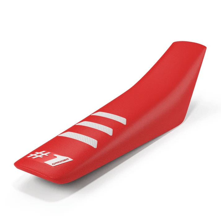 Onegripper housse de selle universelle étanche côtelée Rouge Clair / Blanc #1 - MxProStoreParts