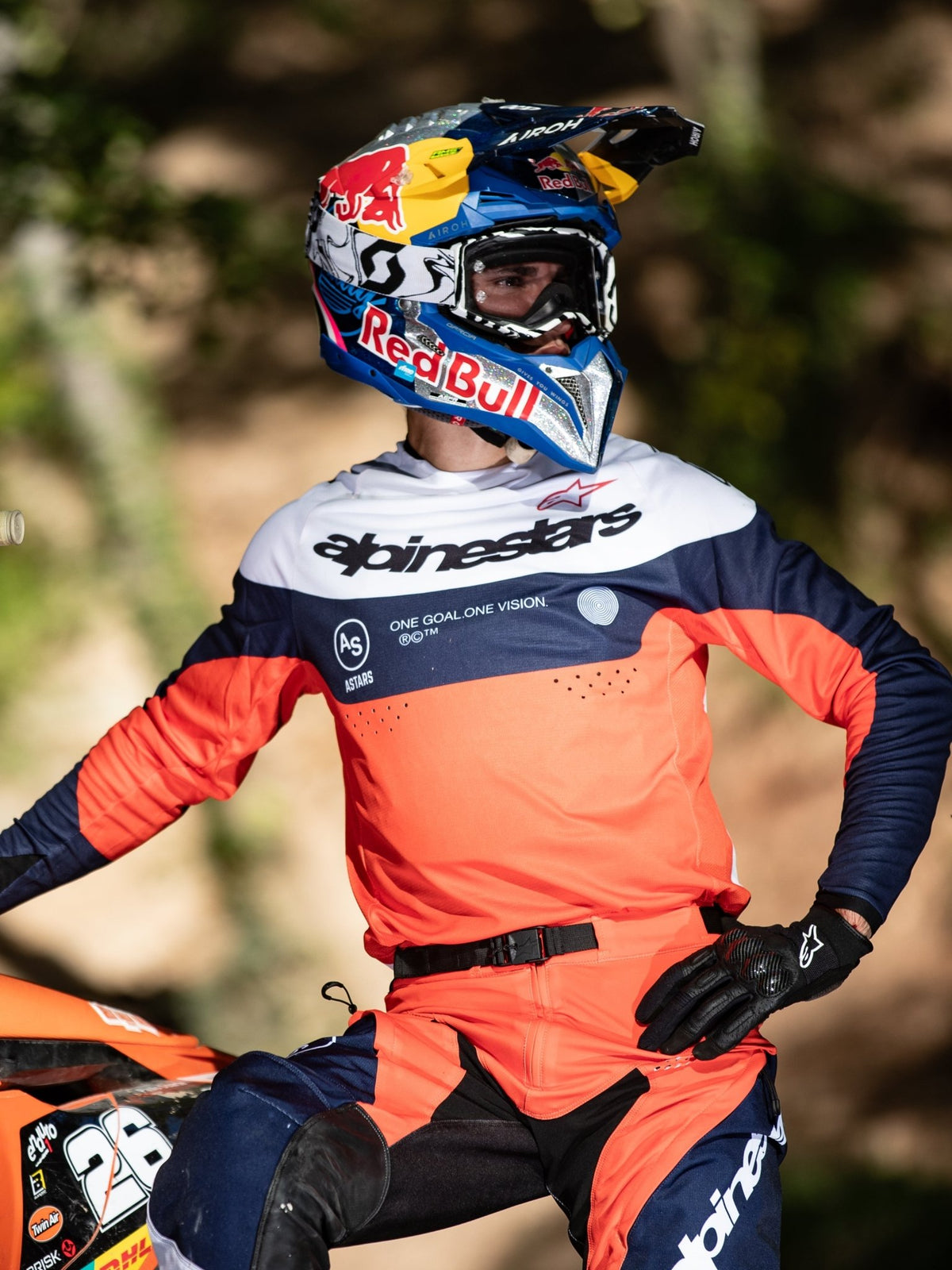 Alpinestars Pro-Dura Pants Dark Blue Hot Orange White - MxProStoreParts