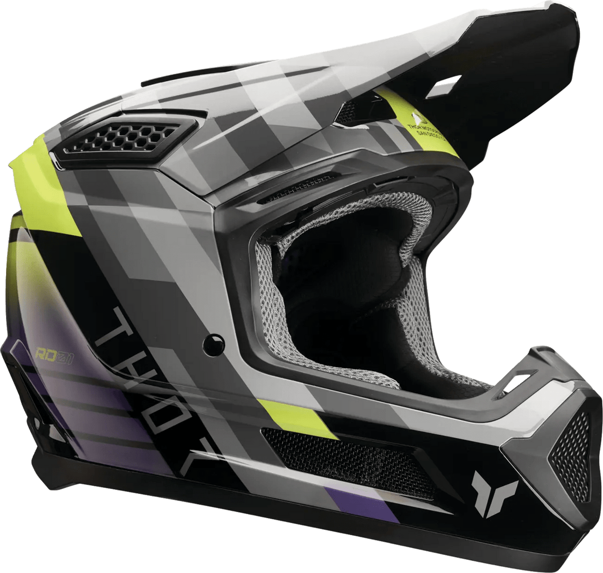 THOR Fleet Camber casco cross – Negro/Morado - MxProStoreParts