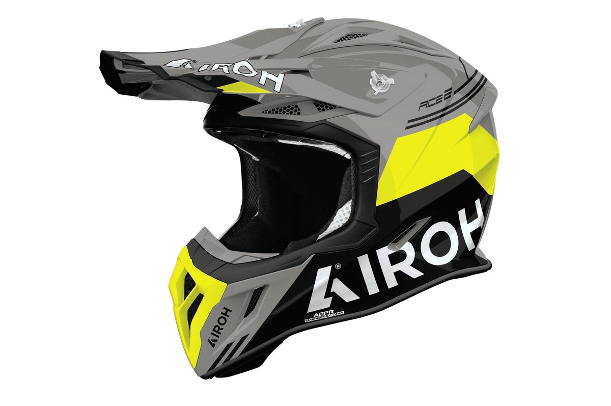 Casco de cross Airoh Aviator Ace 2 Fury Amarillo Brillo - MxProStoreParts