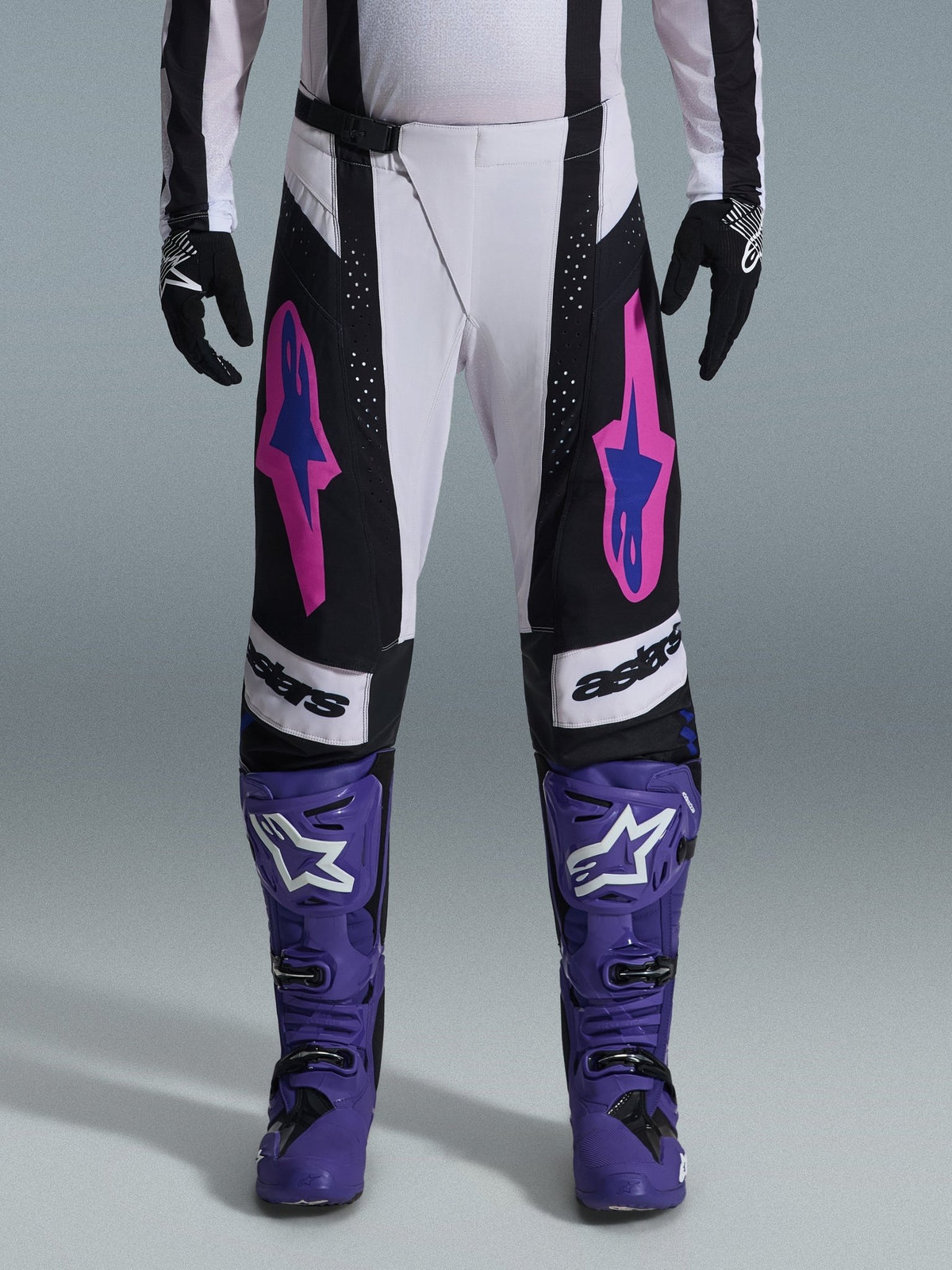 Alpinestars Techstar Knif Broek 2026 – Zwart licht grijs paars - MxProStoreParts