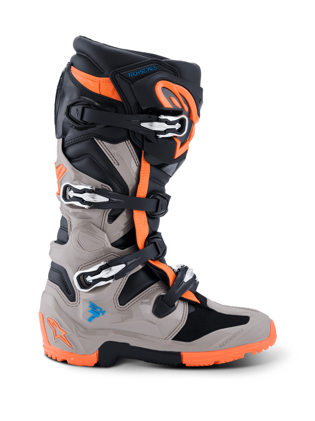 Alpinestars Tech 7 Enduro Laarzen 2026 – Zwart warm grijs oranje fluo - MxProStoreParts
