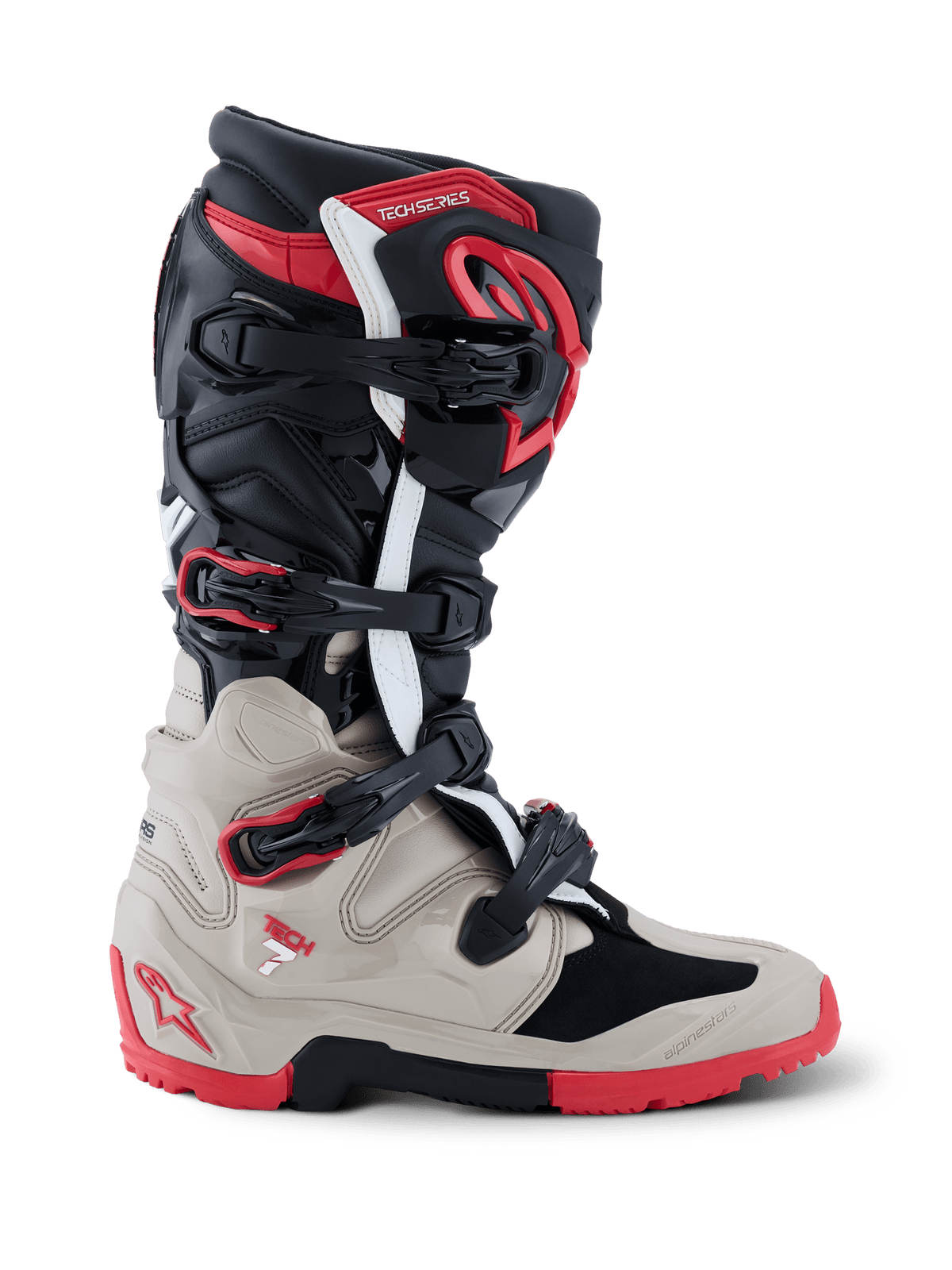 Alpinestars Tech 7 Enduro Botas 2026 – Negro gris claro rojo brillante - MxProStoreParts