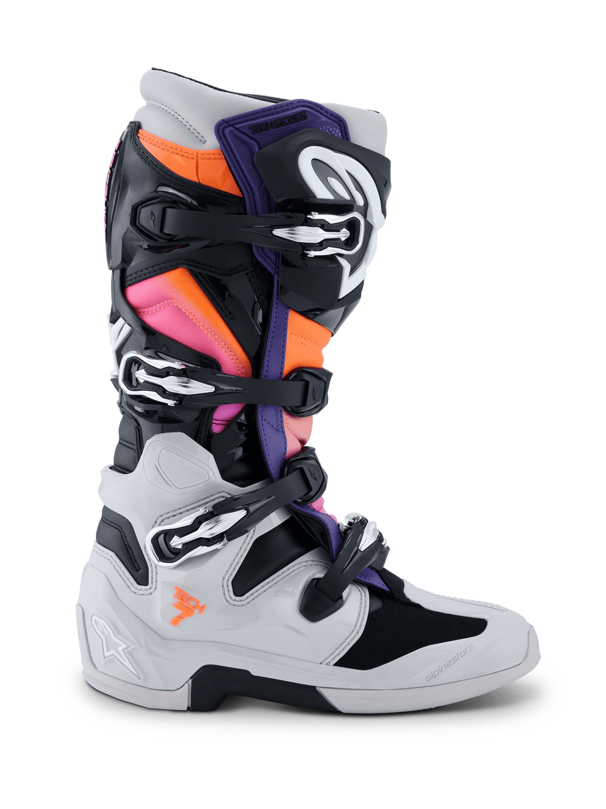 Alpinestars Tech 7 Botas – Negro gris claro naranja fluo magenta - MxProStoreParts