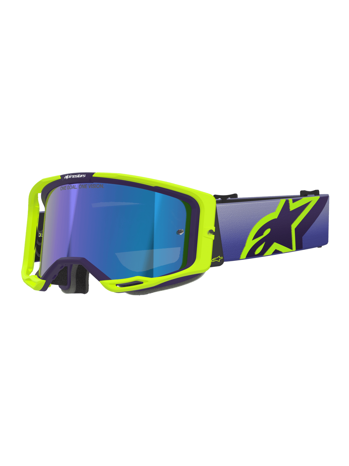 Alpinestars Vision 8 Corp Gafas de Cross – Morado amarillo fluo espejo azul - MxProStoreParts