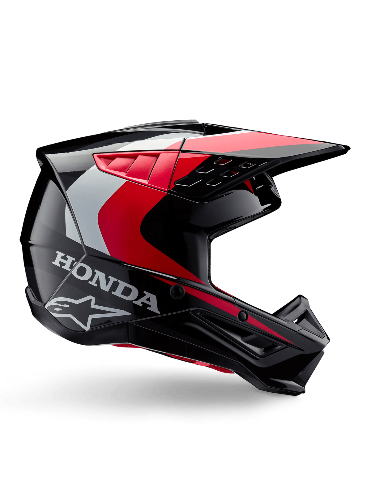 Alpinestars Honda Casque S-M5 ECE 22.06 – Noir rouge brillant - MxProStoreParts