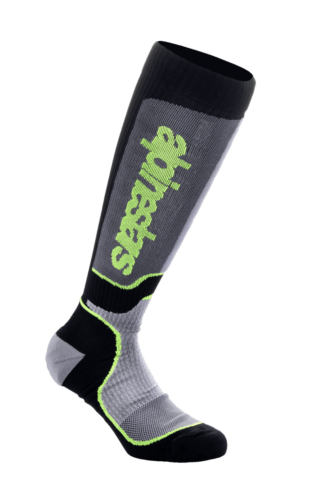 Calcetines Alpinestars MX Plus – Negro gris amarillo fluo - MxProStoreParts