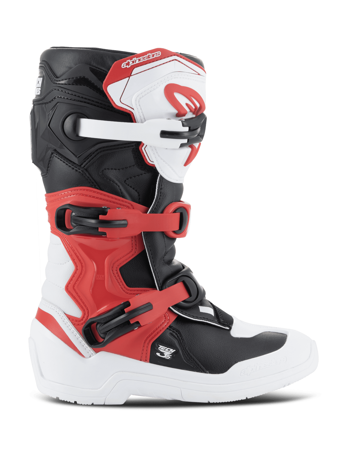 Alpinestars Jeunesse Tech 3S Bottes – Blanc noir rouge éclatant - MxProStoreParts