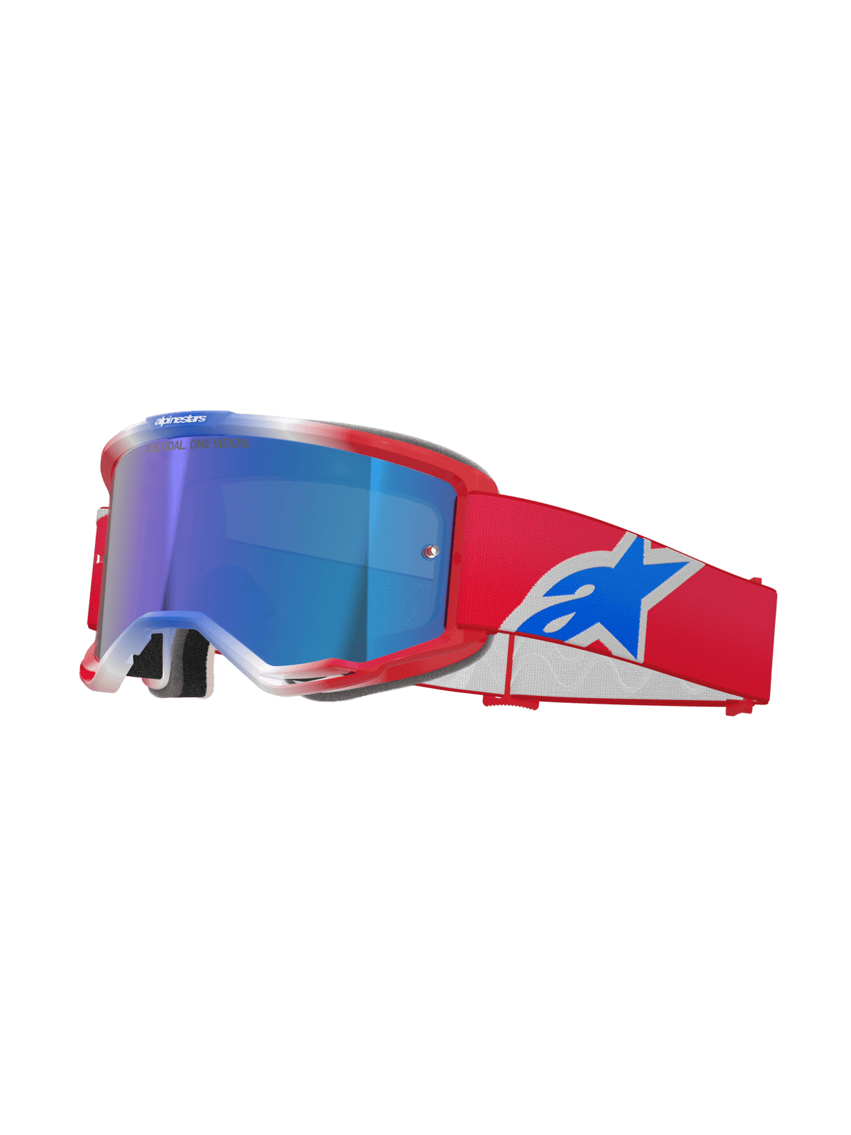 Alpinestars Vision 5 Corp Gafas de cross – Rojo blanco azul, espejo azul - MxProStoreParts