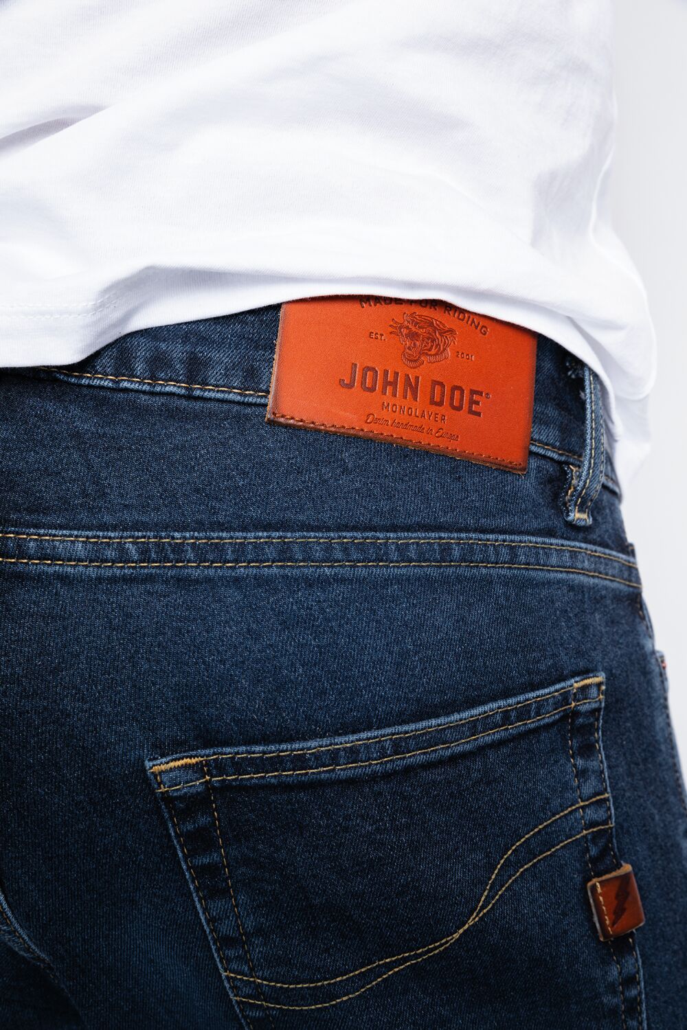 JOHN DOE Pioneer Mono herenmotorbroek indigo – maat 38/34