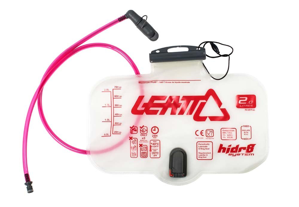 Leatt Bladder Flat CleanTech 2L Horizontal (70oz) with tube and bite valve - MxProStoreParts