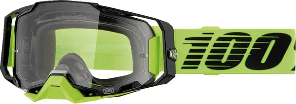 100% Armega crossbril fluor geel – heldere lens - MxProStoreParts