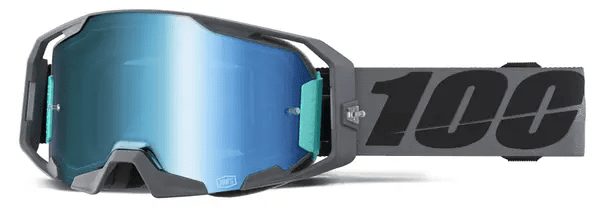 100% ARmatic crossbril zwart/grijs/lichtblauw – blauwe spiegellens - MxProStoreParts