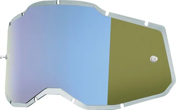 100% Racecraft 2 / Accuri 2 / Strata 2 geïnjecteerde blauwe spiegellens - MxProStoreParts