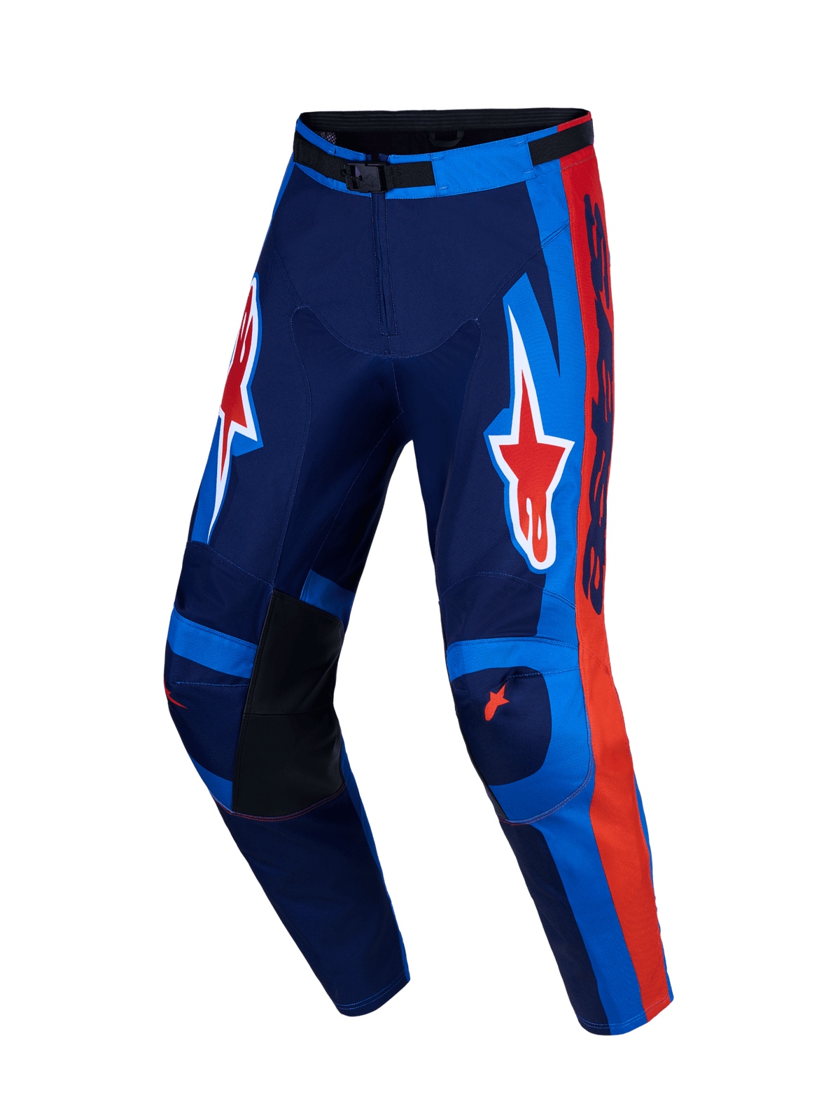 Alpinestars Racer Hunt Pantalon 2027 – Strong Bleu, Bleu Profond, Rouge Feu - MxProStoreParts