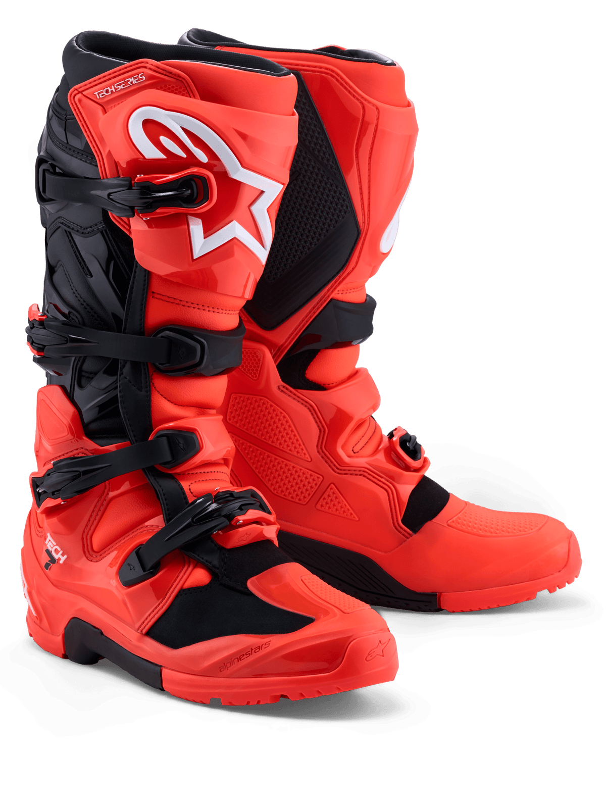 Alpinestars Tech 7 Enduro Bottes – Rouge Fluo Noir - MxProStoreParts