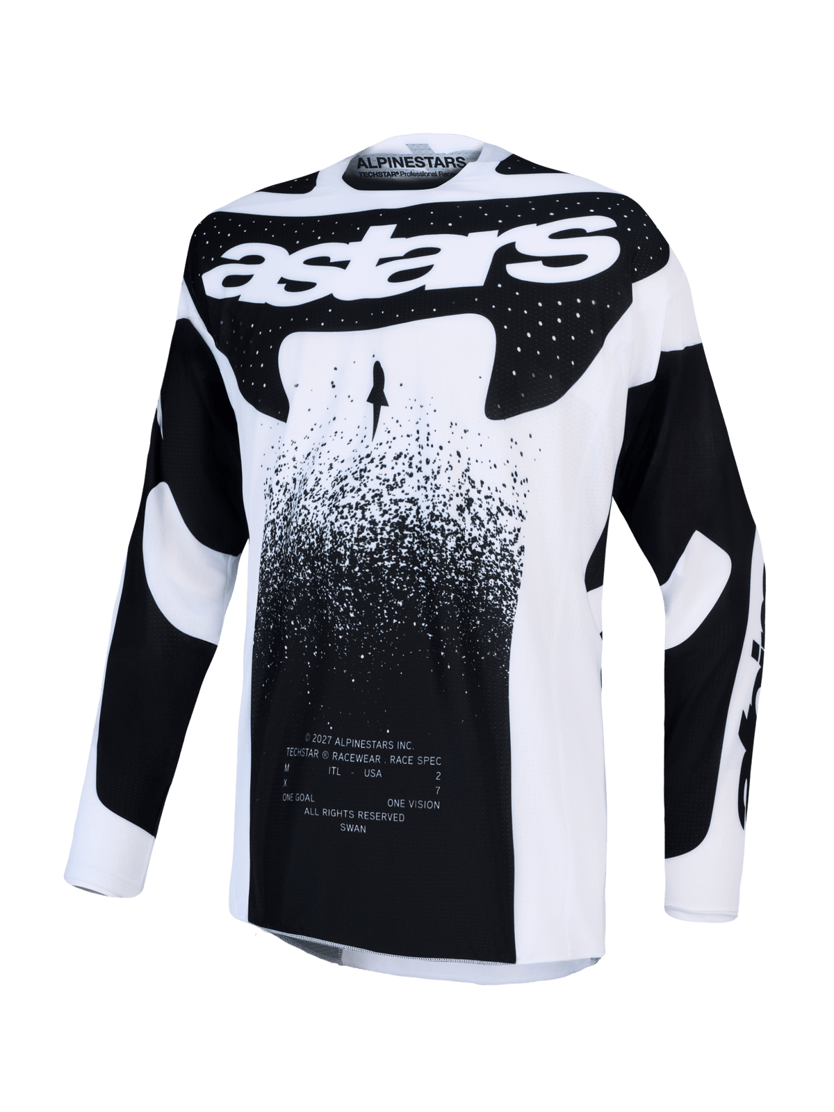 Alpinestars Techstar Swan Jersey 2027 – Blanc Noir - MxProStoreParts
