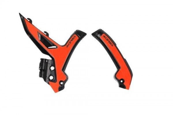 Acerbis X-Grip protections de cadre noir / orange pour KTM SX 125/250/300 2023- et SX-F 250/350/450 2023- et EXC/EXC-F 150/250/300/350/450/500 2024- - MxProStoreParts