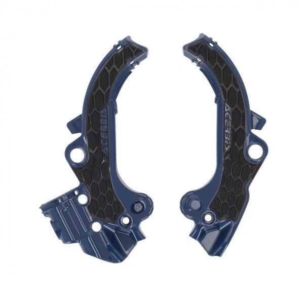 Protectores de cuadro Acerbis X-Grip negro/azul para KTM SX 65 desde 2024, Husqvarna TC 65 desde 2024 y Gas Gas MC 65 desde 2024 - MxProStoreParts