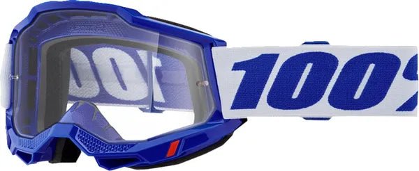 100% Accuri 2 crossbril blauw/wit – heldere lens - MxProStoreParts