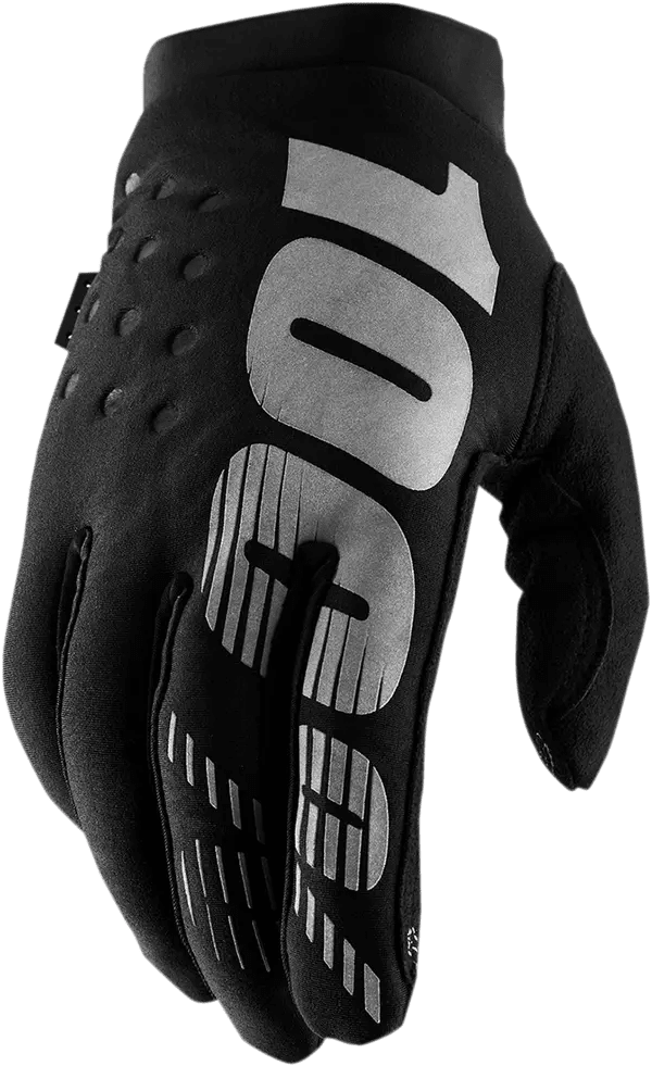 100% Brisker jeugdcrosshandschoenen grijs/zwart - MxProStoreParts