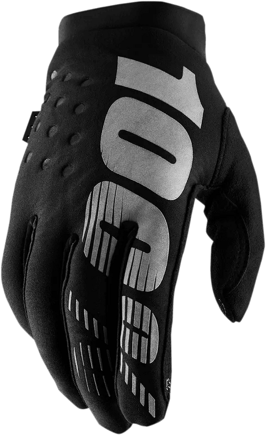 100% Brisker jeugdcrosshandschoenen grijs/zwart