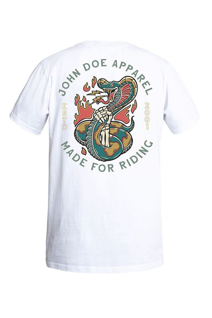JOHN DOE Snake II heren-T-shirt wit 3XL - MxProStoreParts
