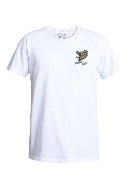 JOHN DOE Snake II heren-T-shirt wit, maat S
