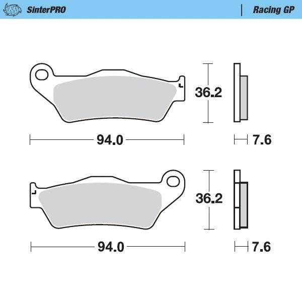 Moto Master Pastillas de freno Sinter Pro Racing GP para KTM, Husqvarna, Gas Gas y TM - MxProStoreParts
