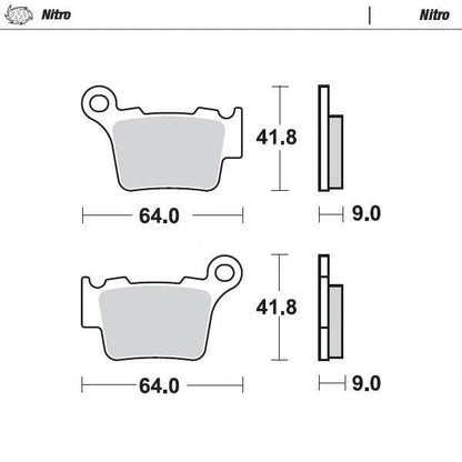 Moto Master Pastillas de freno traseras sinterizadas Nitro para KTM/Husqvarna/Gas Gas - MxProStoreParts