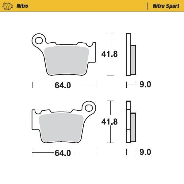 Pastillas de freno traseras Moto Master Nitro Sport para KTM y Husqvarna - MxProStoreParts