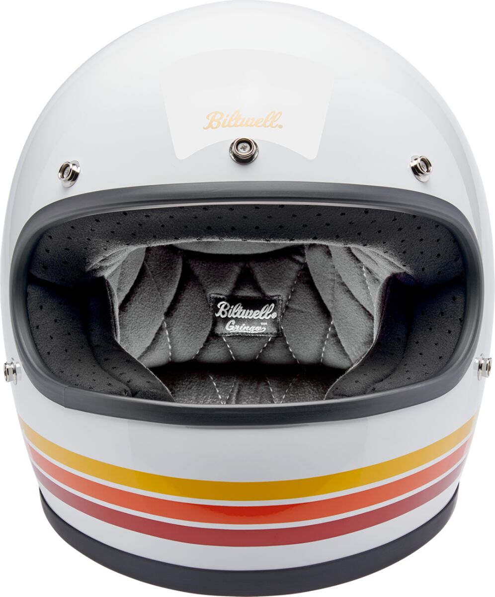 BILTWELL Gringo Sunset Spectrum integraalhelm – glanzend oranje, rood en wit - MxProStoreParts