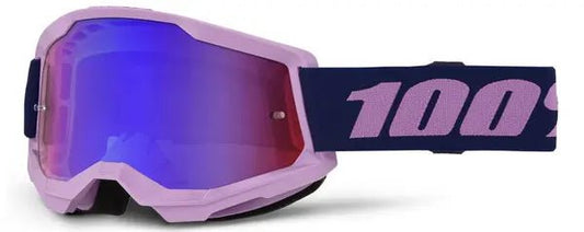 100% Strata 2 Goggles Purple - Red/Blue Mirror Lens (2026 collection)